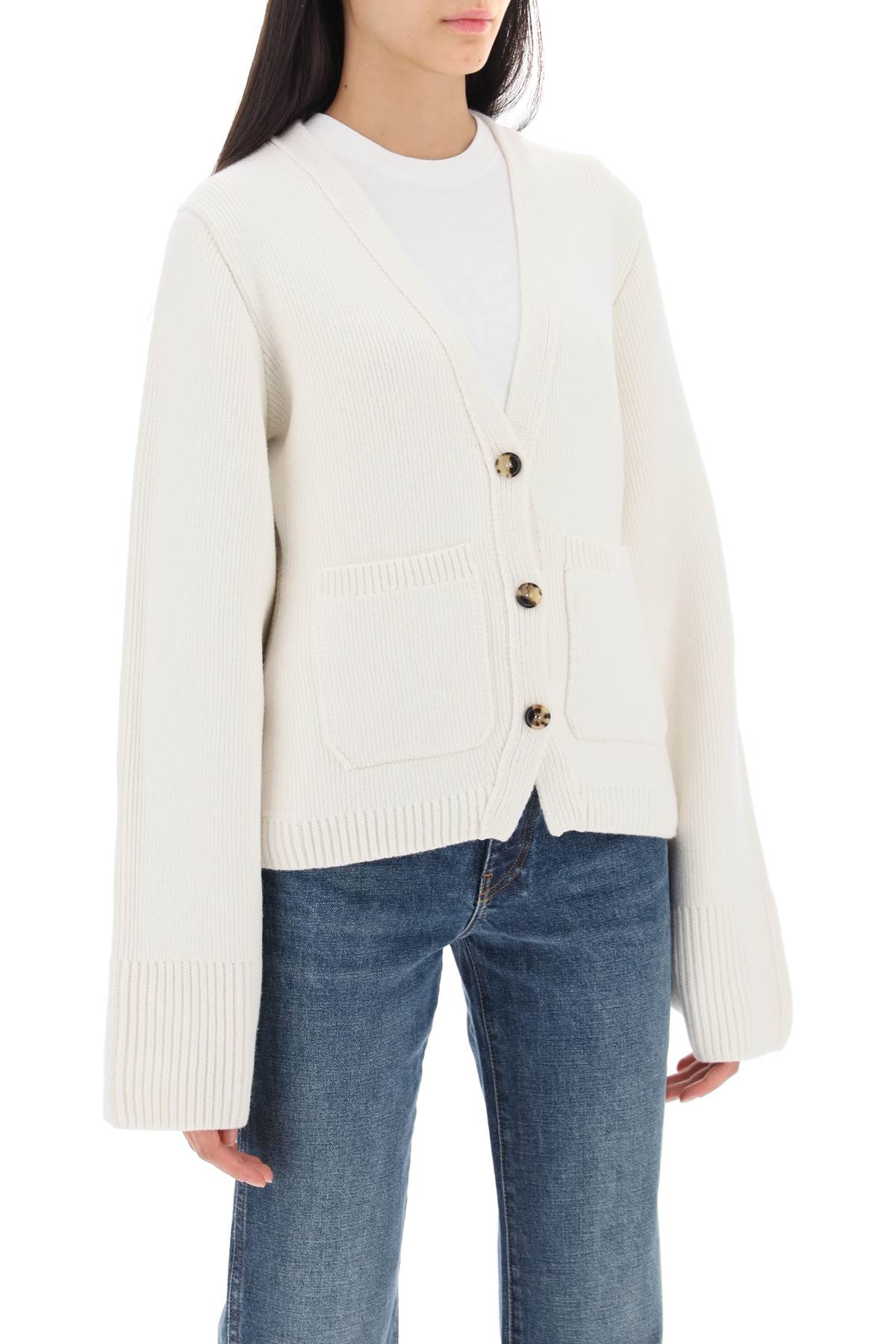 Áo Cardigan Cổ V Chất Lieu Cashmere Sang Trọng