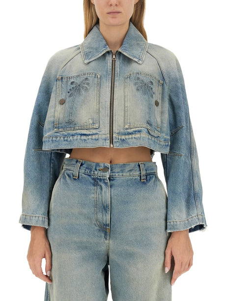 PALM ANGELS Cropped Fit Mini Jacket for Women