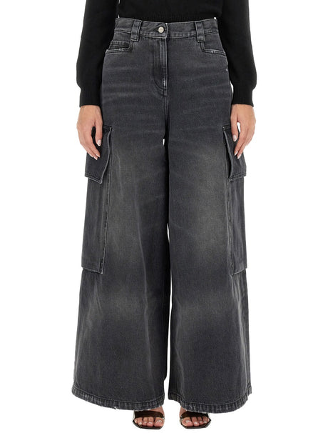 PALM ANGELS Wide Parachute Jeans - Oversize Fit