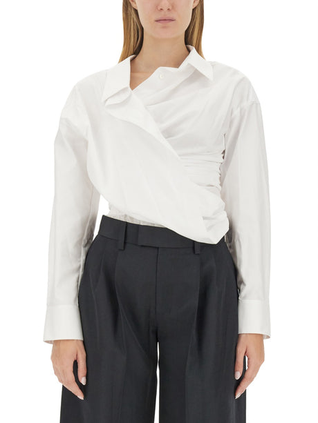 ALEXANDER WANG Draped Cotton Shirt - Size 2