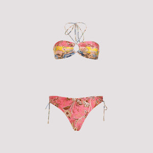 ZIMMERMANN Multicolor Panelled Halter Bikini for Women