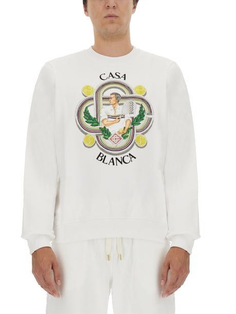 CASABLANCA Regular Fit Organic Cotton Logo Sweatshirt