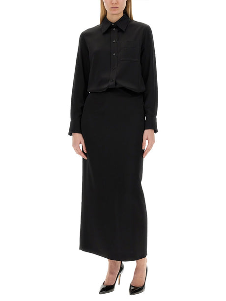 LANVIN Classic Fit Crepe of Chine Shirt - Size 38