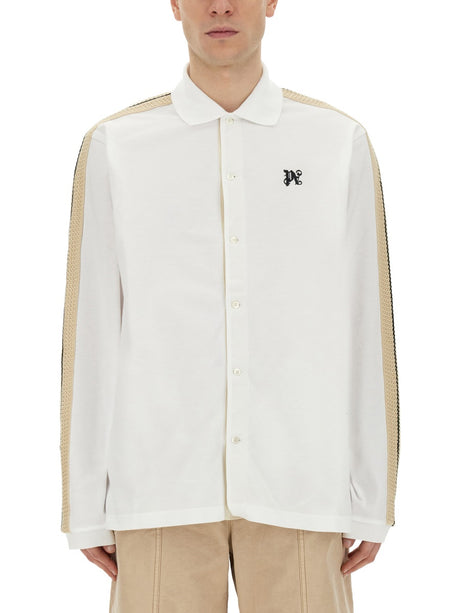 PALM ANGELS Oversized Monogram Polo Shirt - Size L