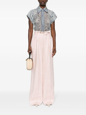 ZIMMERMANN Blush Linen Pants for Women