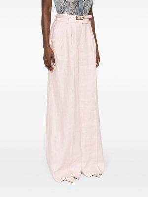 ZIMMERMANN Blush Linen Pants for Women