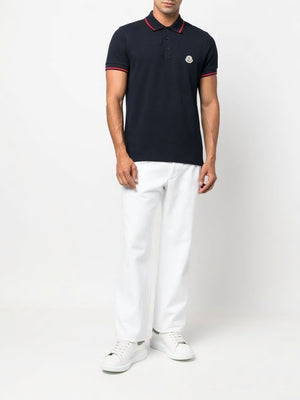 MONCLER Elegant Cotton Polo with Logo Crest