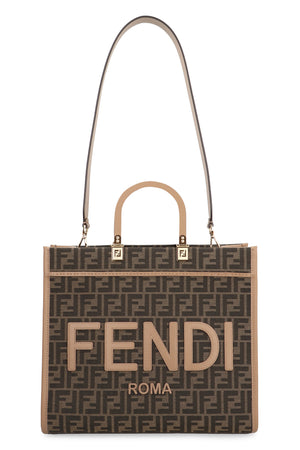 FENDI Sunshine Medium Tote Handbag in Sand - 100% Calfskin for Women