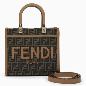 FENDI Sunshine Tote Handbag – Brown Top-Handle Tote Bag for Women