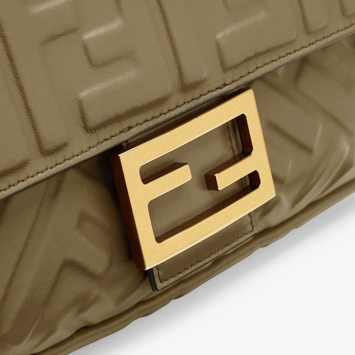 FENDI Avocado Lamb Leather Mini Baguette