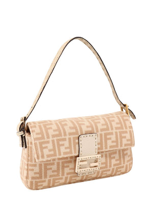 FENDI Luxurious Beige Wool Handbag for Sophisticated Women in FW23