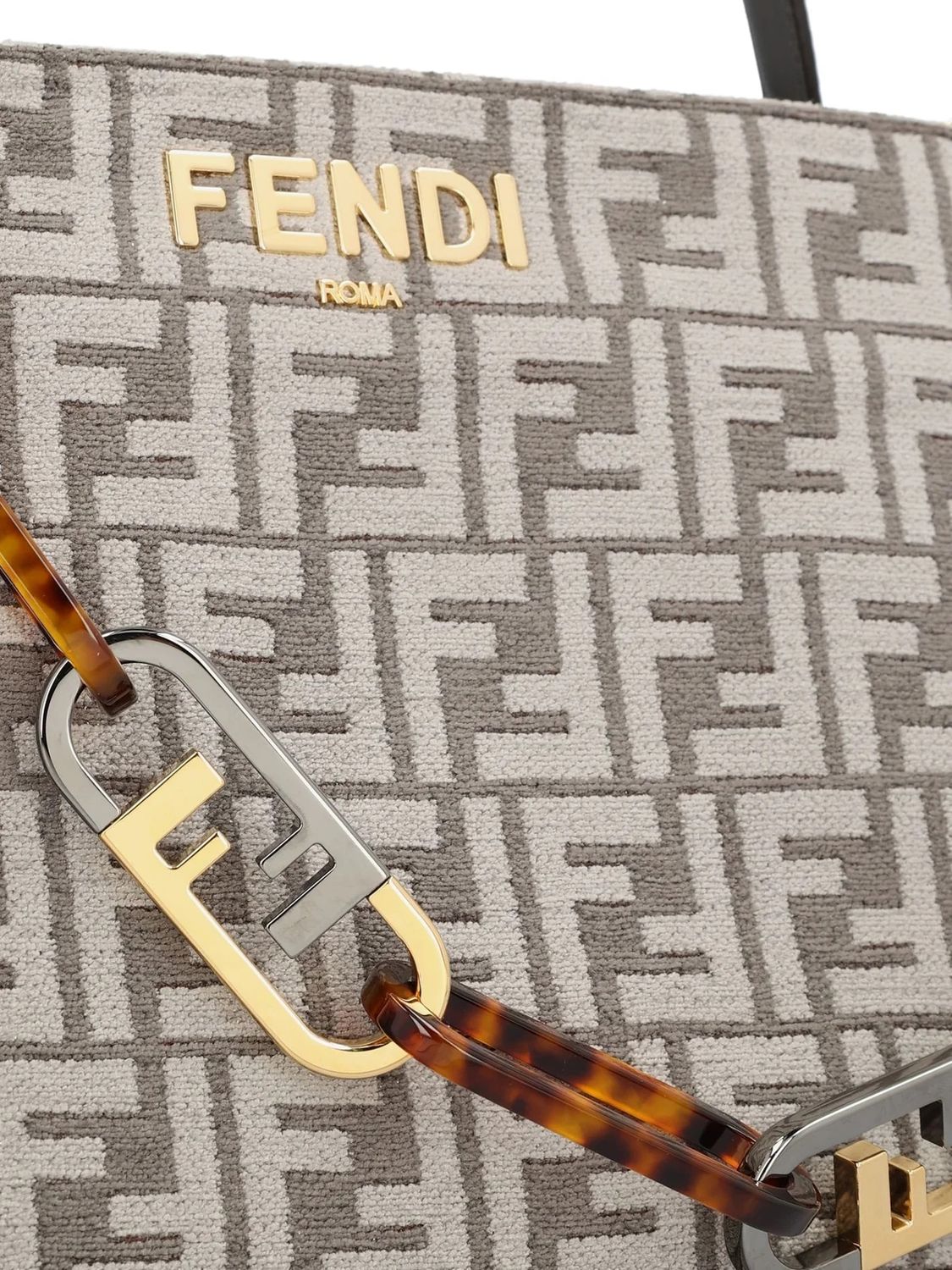 Balo Tay Cầm Fendi O Lock Ciniglia FF/VI Màu Antracite và ASF