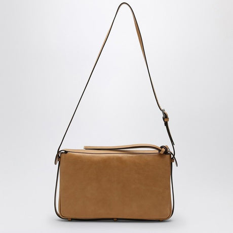 FENDI Medium Beige Leather Shoulder Bag