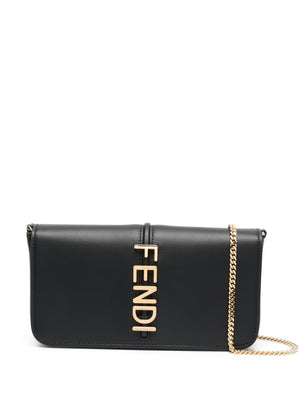 FENDI Elegant Neroorosft Shoulder & Crossbody Bag - SS24