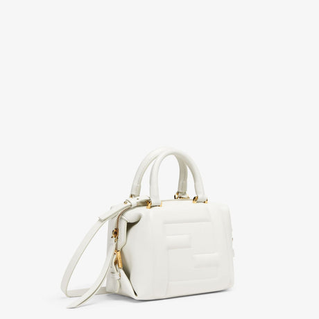 FENDI Women's Winter White Mini Cube Handbag with Top Handle FW23