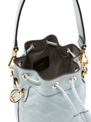 FENDI Mini Embossed Bucket Handbag