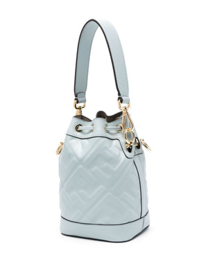 FENDI Mini Embossed Bucket Handbag