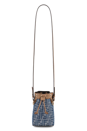 FENDI Chic Mini Denim Handbag with Luxe Leather Accents