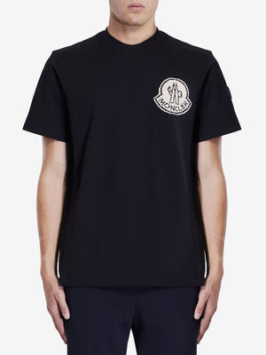 MONCLER Essential Logo Print Cotton Tee