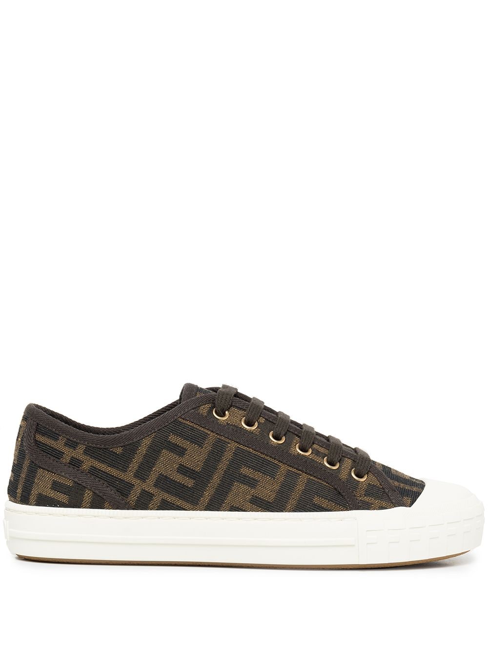 FENDI FF-MOTIF DOMINO Canvas Sneaker - SS24 Collection