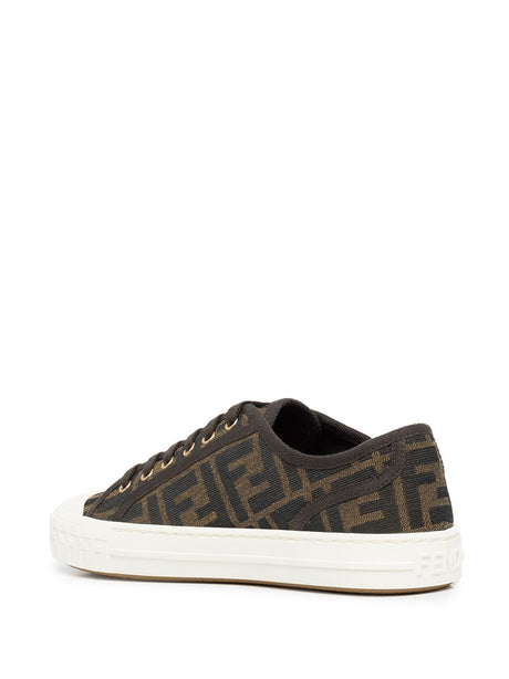 FENDI FF-MOTIF DOMINO Canvas Sneaker - SS24 Collection