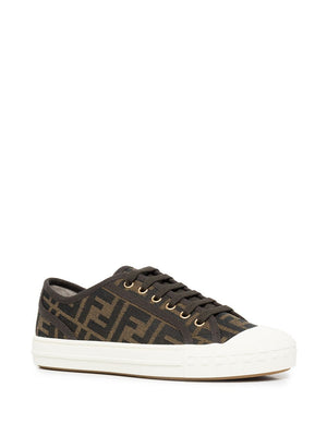 FENDI FF-MOTIF DOMINO Canvas Sneaker - SS24 Collection