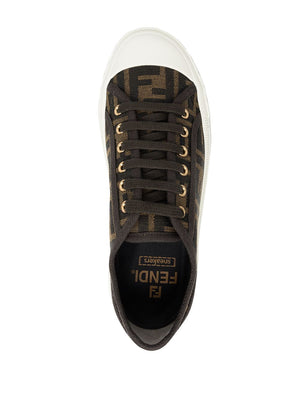 FENDI FF-MOTIF DOMINO Canvas Sneaker - SS24 Collection