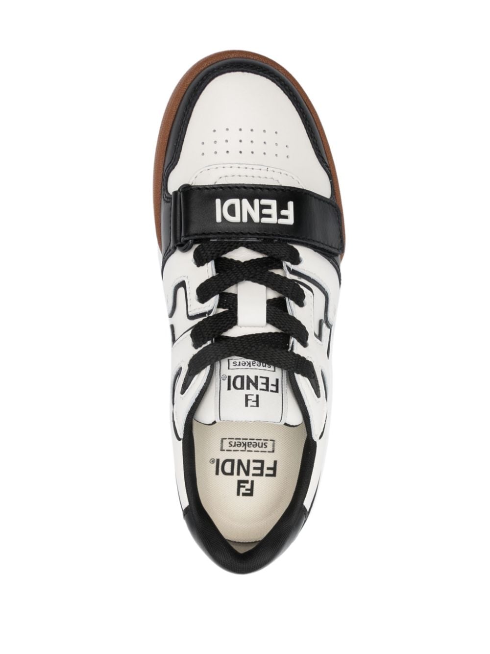 FENDI Match Panelled Leather Sneakers for Women