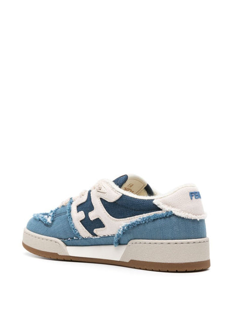 FENDI Blue Denim Sneakers for Women - SS24 Collection