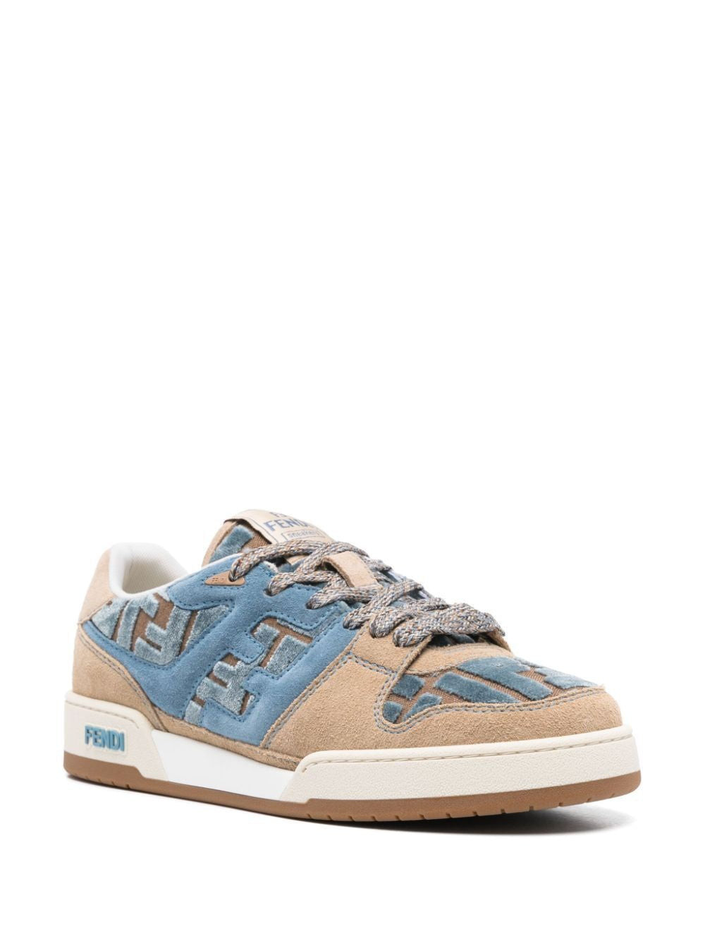 FENDI Suede and Velvet Match Sneakers for Women