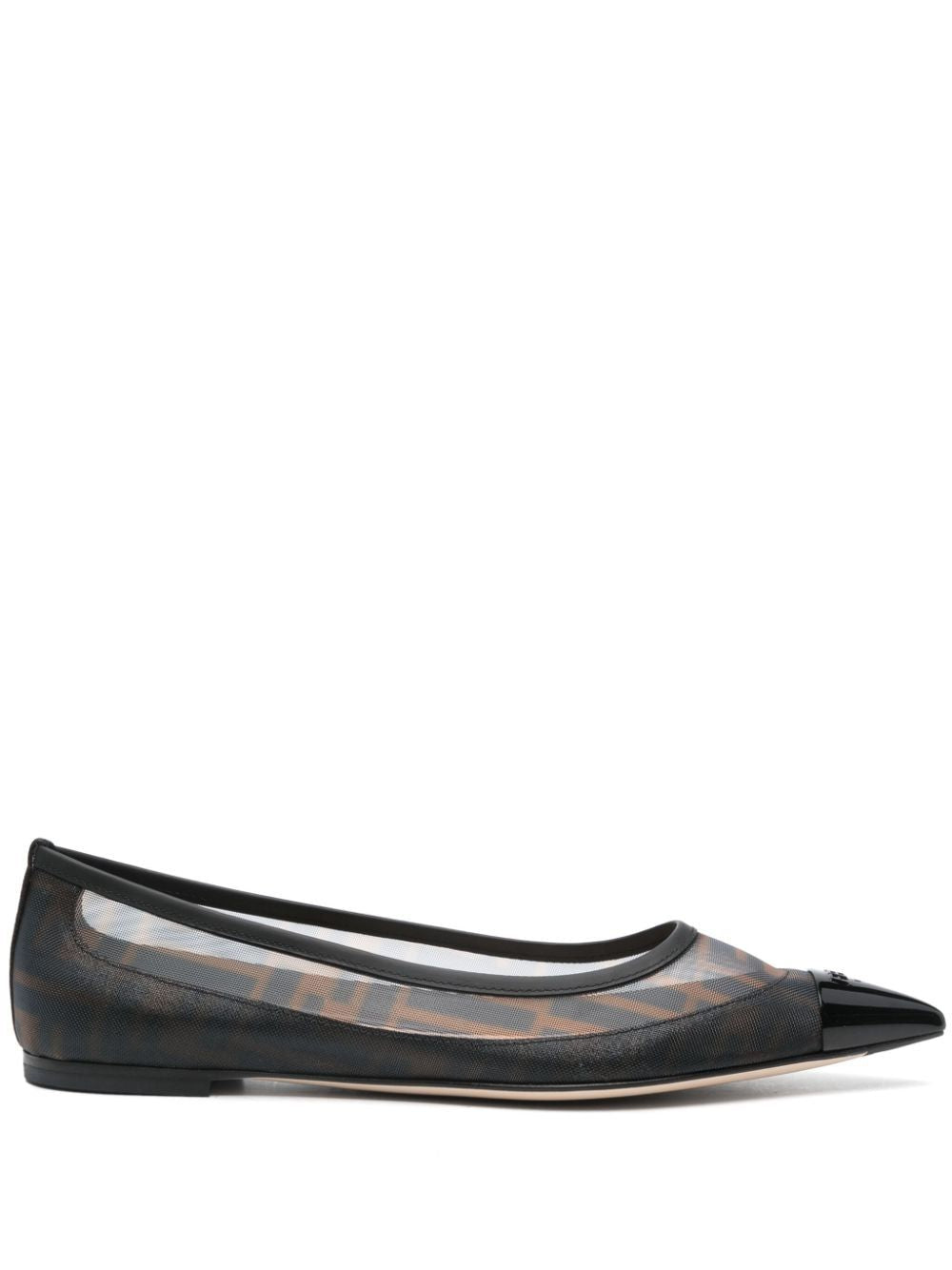 FENDI Chic Black Monogram Ballerina Shoes for Women