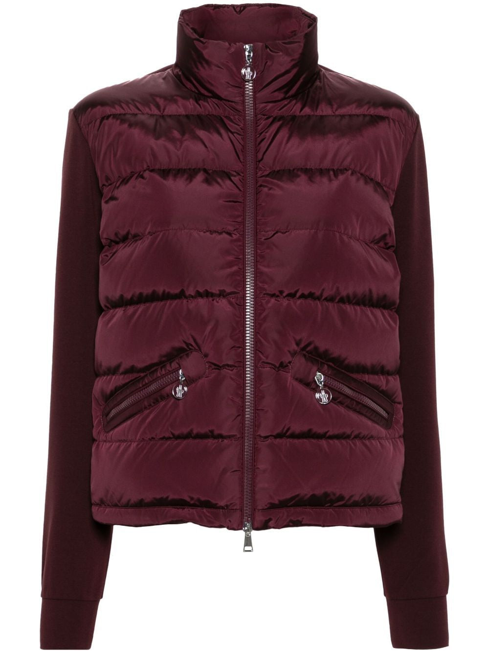 MONCLER Quilted High Collar Jacket with Mesh Sleeves for Women