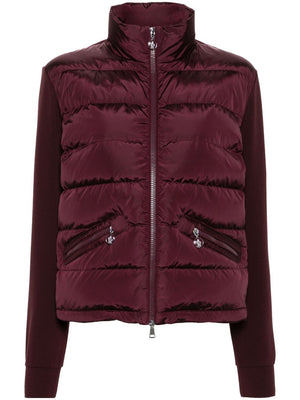 MONCLER Quilted High Collar Jacket with Mesh Sleeves for Women