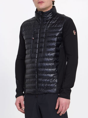 MONCLER GRENOBLE Men's Black Padded Zip-Up Jacket for SS24