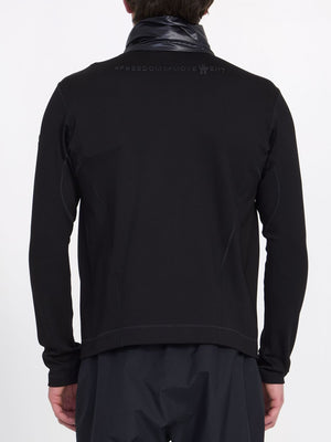 MONCLER GRENOBLE Men's Black Padded Zip-Up Jacket for SS24