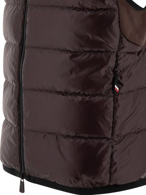 MONCLER GRENOBLE Luxury Bordeaux Down Vest for Men