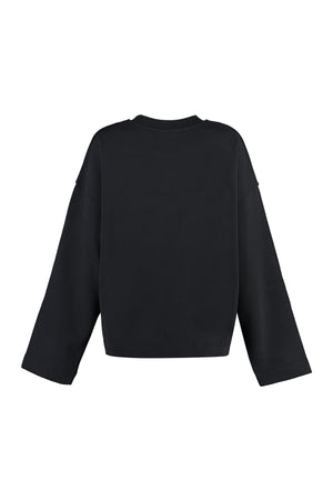 Áo Sweatshirt Cotton Đen cho Nữ - Bộ sưu tập FW23