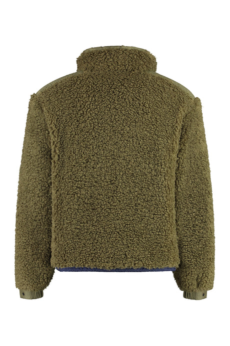 MONCLER GRENOBLE Green Faux Fur Cardigan for Men in FW23