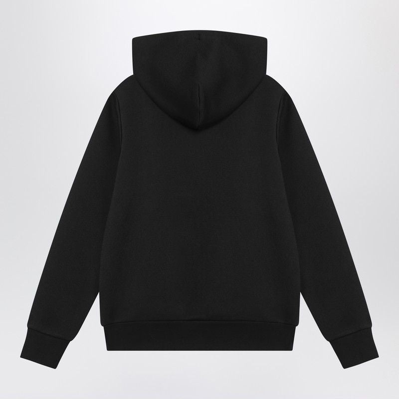 MONCLER Men's Oversized Black Hoodie with Logo