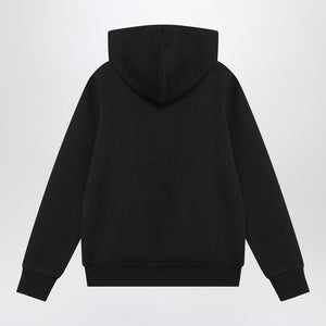 MONCLER Men's Oversized Black Hoodie with Logo