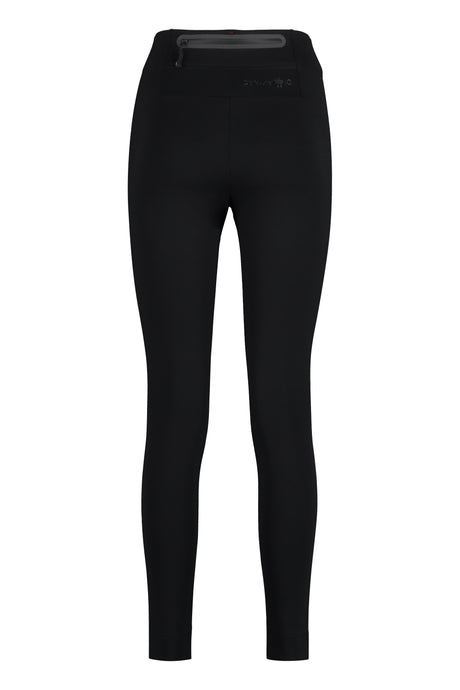 MONCLER GRENOBLE High-Performance Black Leggings with Knee Inserts