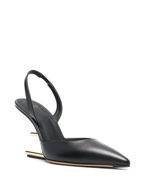 FENDI Elegant Black Dress Shoes for Women with High Heel - Spring/Summer 2024 Collection