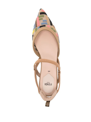 FENDI Elegant Multi-Color Ballerina Flats