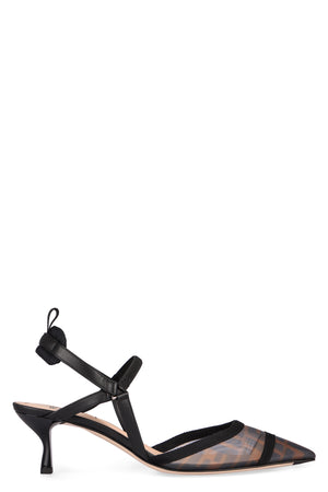 FENDI Pointed Toe Slingback Pumps