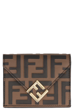 FENDI Mayanero Orange Leather Clutch for Women - SS24 Collection