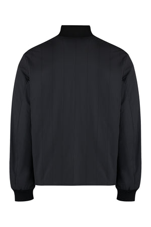 EMPORIO ARMANI Modern Reversible Bomber Jacket for the Fashion-Forward Man in Black