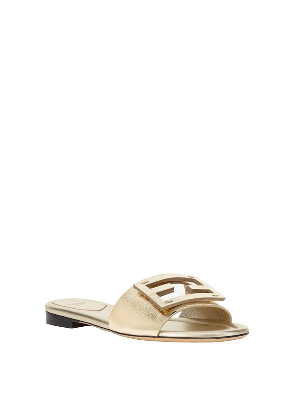 FENDI Chic Metallic Logo Sandals for Women