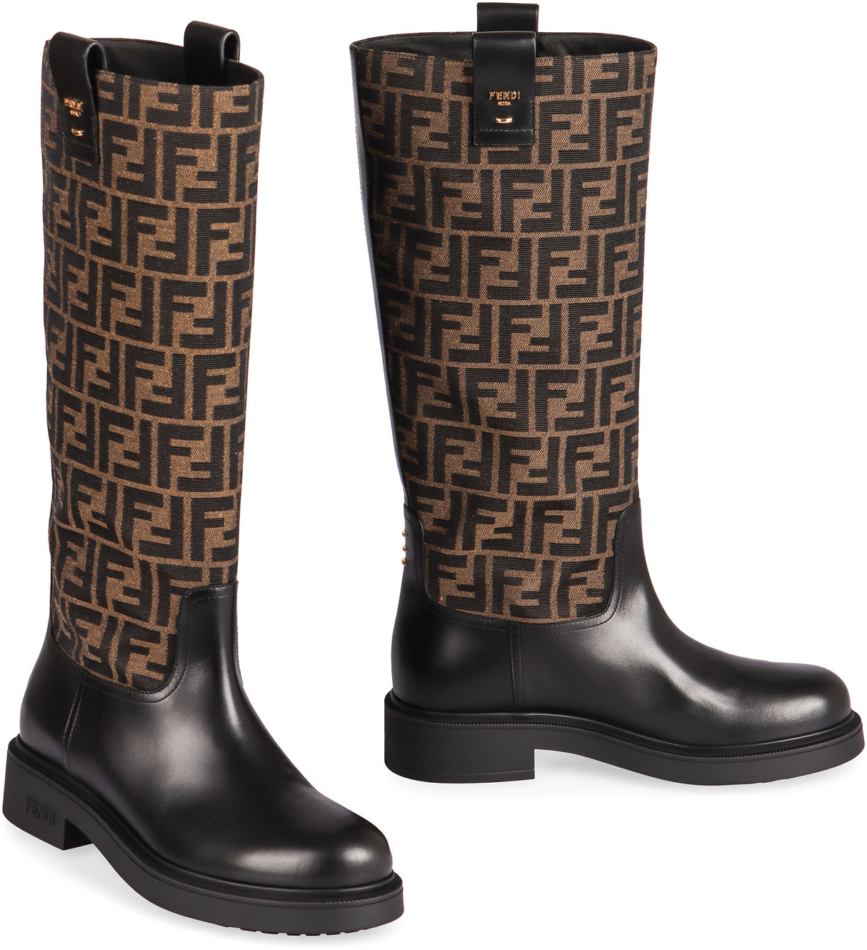 FENDI Stylish Leather and Fabric Boots for Women