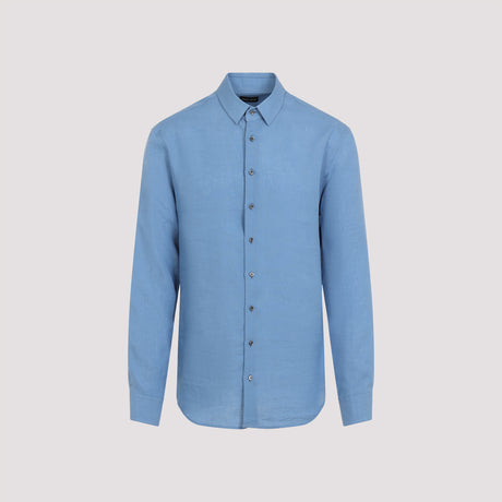 GIORGIO ARMANI Linen Short-Sleeve Shirt for Men