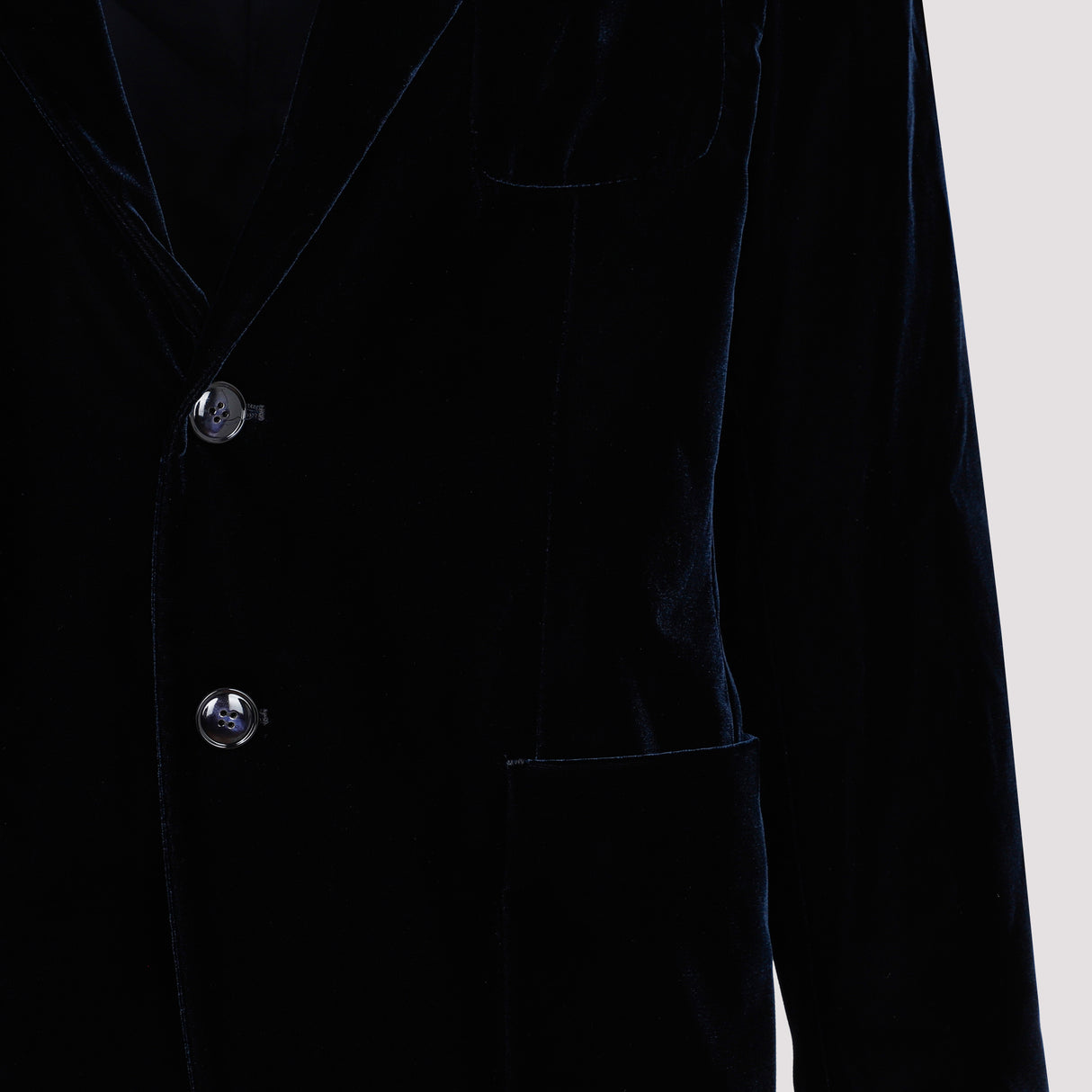 GIORGIO ARMANI Men's Blue Viscose Jacket for FW23 Season